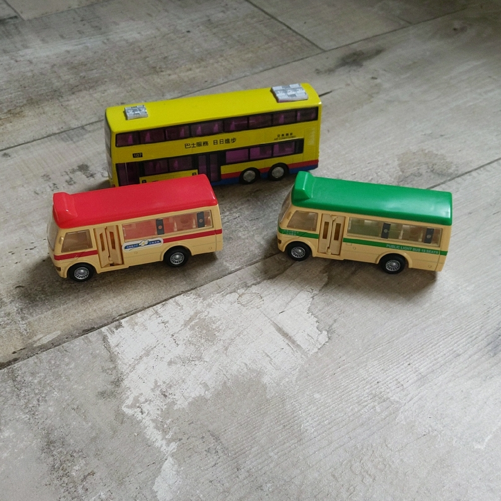 Set Of 3 Die Cast Bus And Mini Buses From Hong Kong